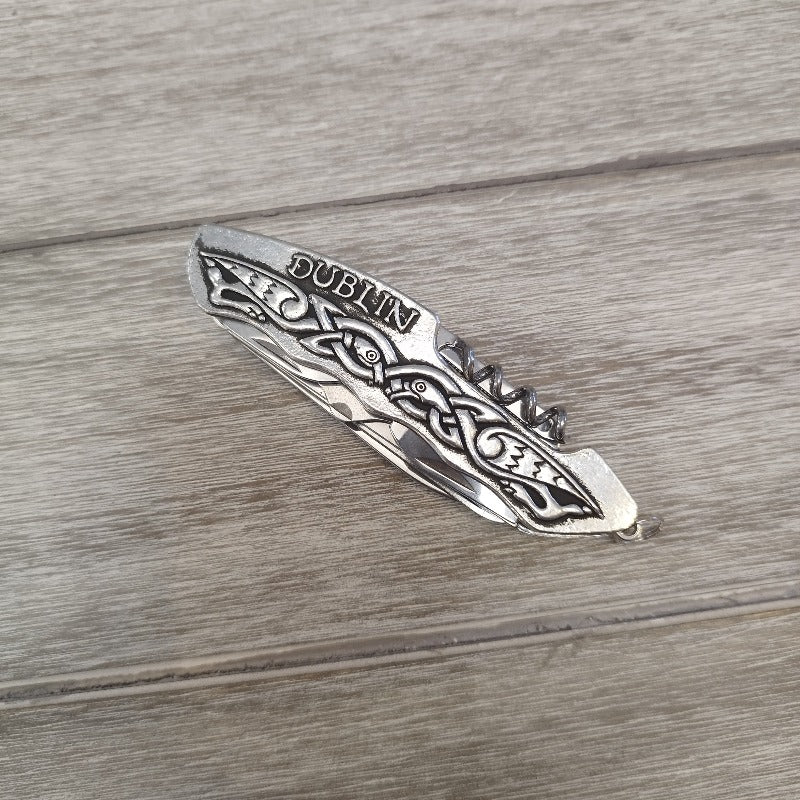 Stainless Steel with Pewter Celtic Pocket Tool Mullingar Pewter