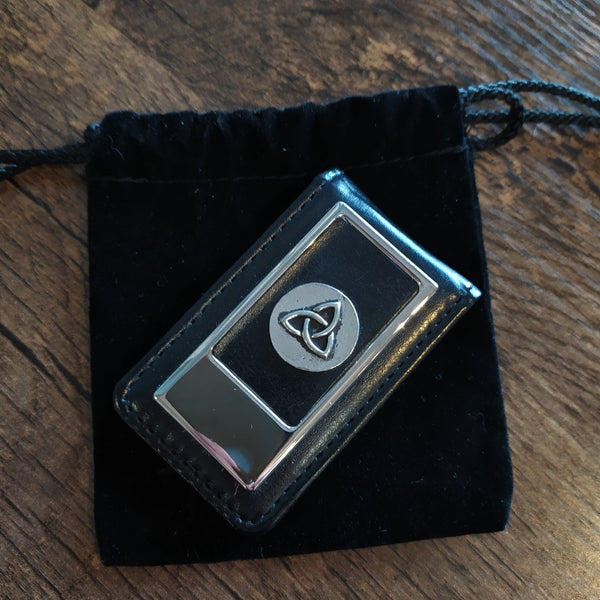 Magnetic Leather & Pewter Money Clip Collection