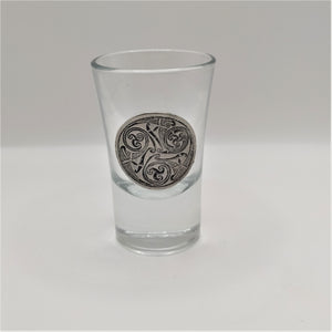 Glass Shot with Irish Pewter Embellishment