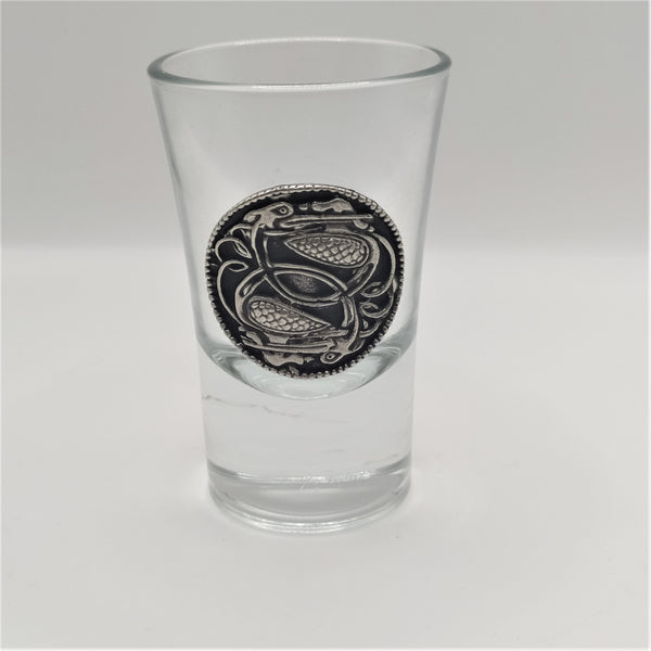 Mullingar Pewter Glass Shot with Irish Pewter Embellishment