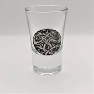 Glass Shot with Irish Pewter Embellishment
