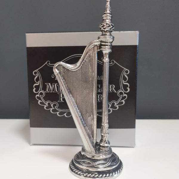 Miniature Pewter Harp Ornament by Mullingar Pewter