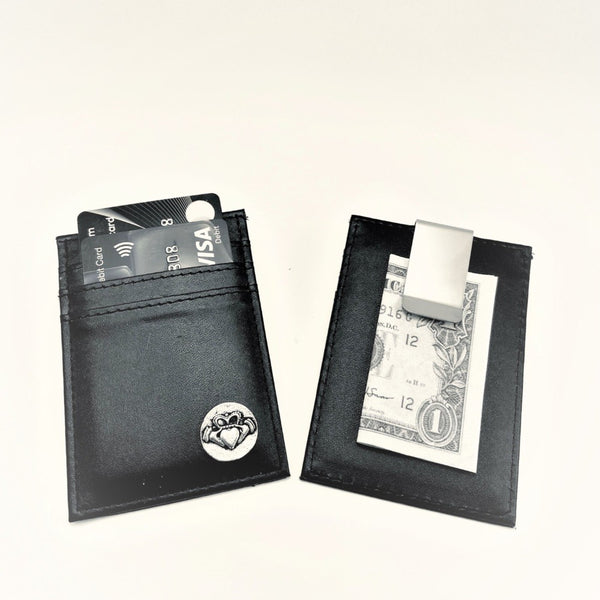 MONEY CLIP AND CREDITCARD HOLDER CLADDAGH DESIGN. The little detail of Claddagh symbol makes this a great gift for a friend or just for your own use.