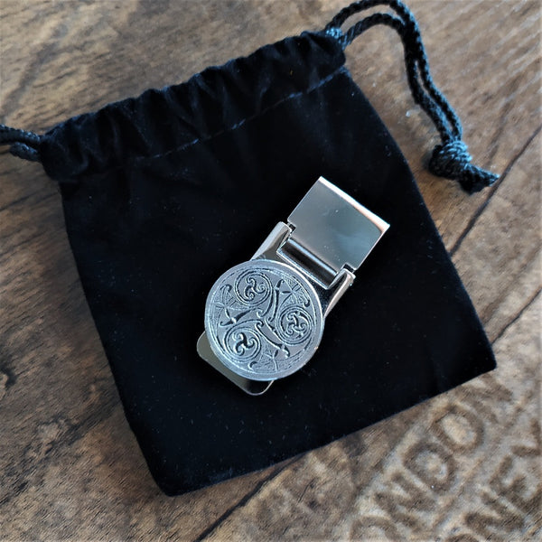 Spiral embellished Pewter Money Clip from Mullingar Pewter