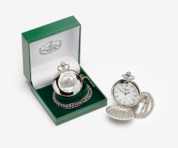 GENTS QUARTZ POCKET WATCH PEWTER SILVER METAL TIMEPIECE Belfast city