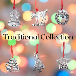 The Traditional Collection of ornaments  made of Mullingar Pewter