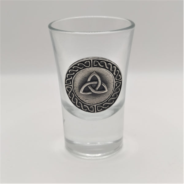 Mullingar Pewter Glass Shot with Irish Pewter Embellishment