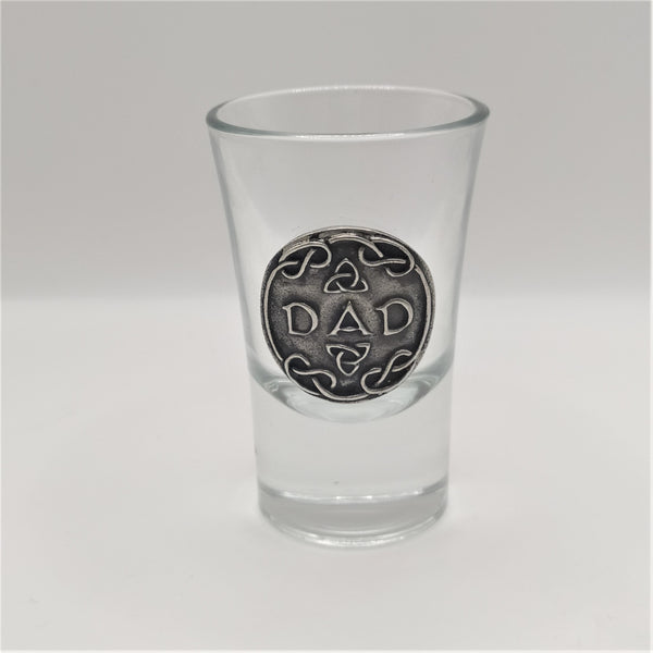 Mullingar Pewter Glass Shot with Irish Pewter Embellishment