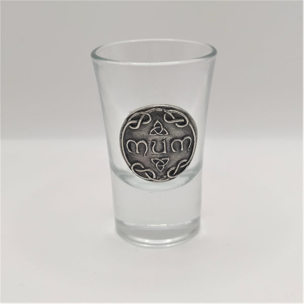 Mullingar Pewter Glass Shot with Irish Pewter Embellishment