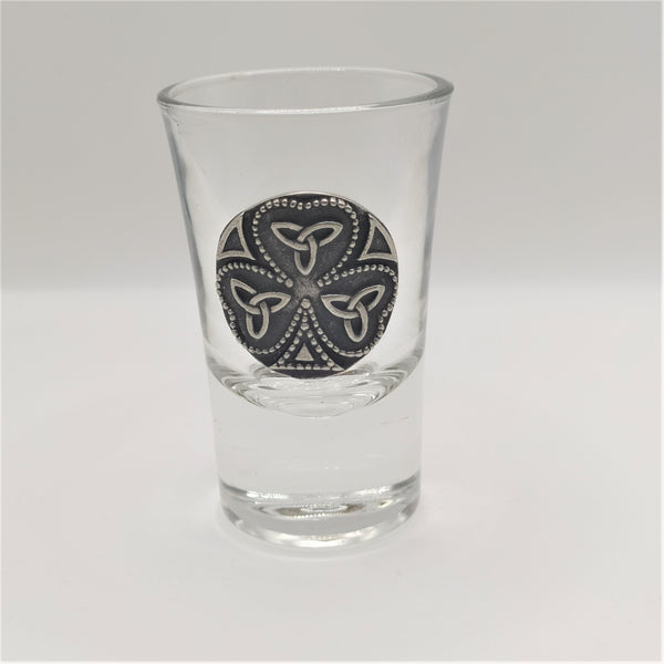 Mullingar Pewter Glass Shot with Irish Pewter Embellishment