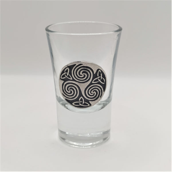 Mullingar Pewter Glass Shot with Irish Pewter Embellishment
