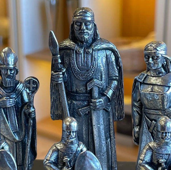 A pewter figurine of Brian Boru