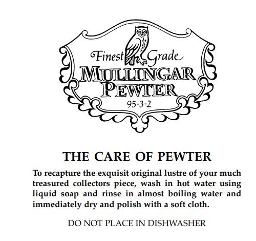 Information on how to care for pewter