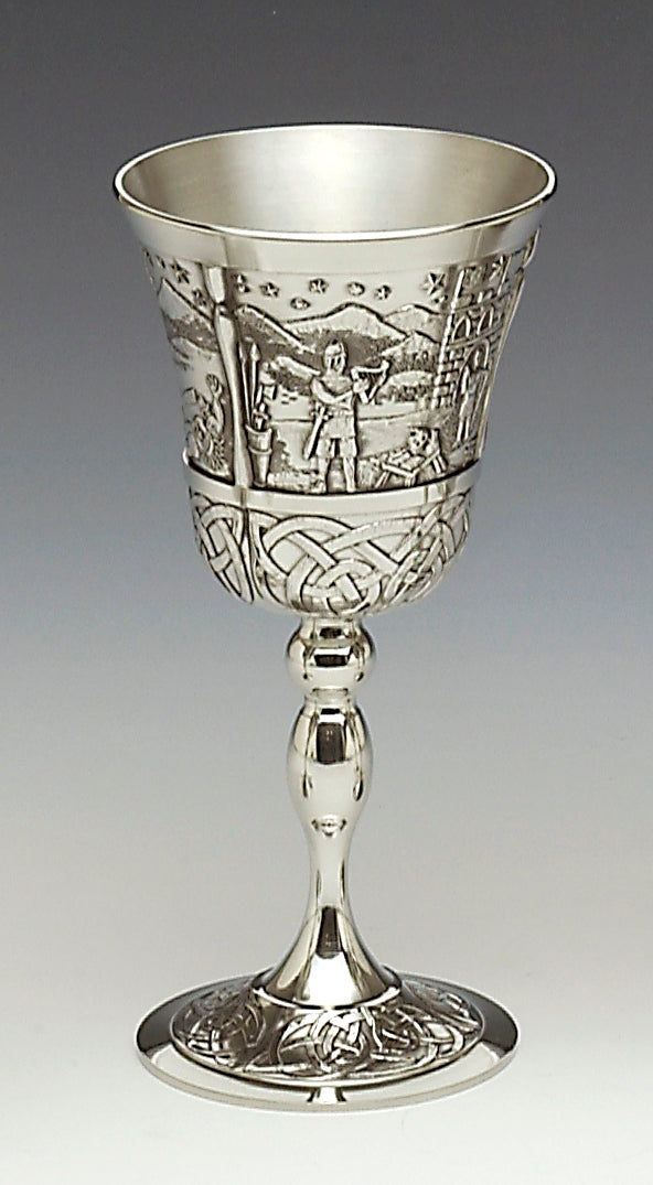 Mullingar Pewter Mythical Ireland Pewter Wine Goblets.