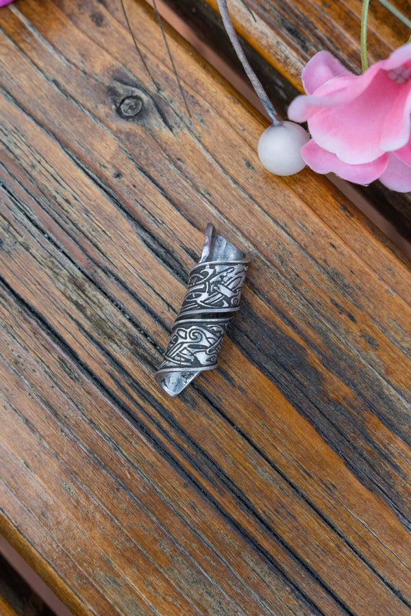 Irish Pewter Hair/Beard Beads in Celtic Design. (Set of 3)