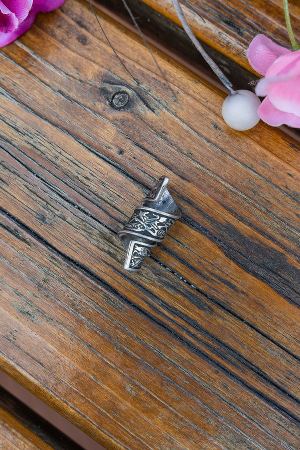 Irish Pewter Hair/Beard Beads in Celtic Design. (Set of 3)