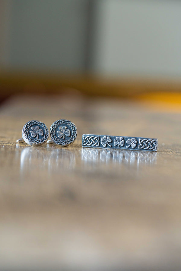 Mullingar Pewter Tie Pin & Cufflinks Set