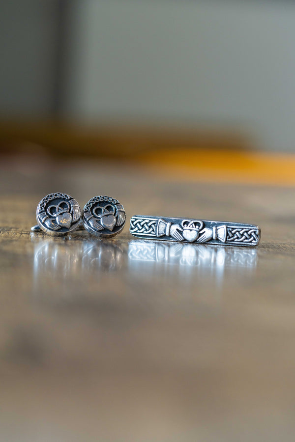 Mullingar Pewter Tie Pin & Cufflinks Set