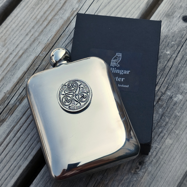 Drink Flask with Pewter Embellishment