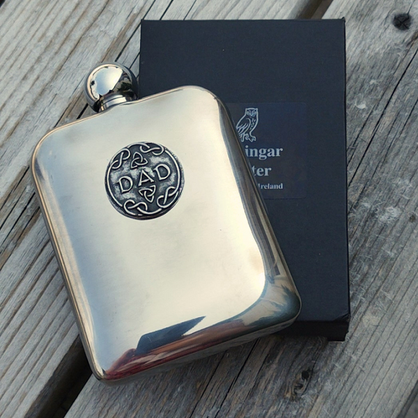 Drink Flask with Pewter Embellishment