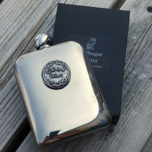 Drink Flask with Pewter Embellishment