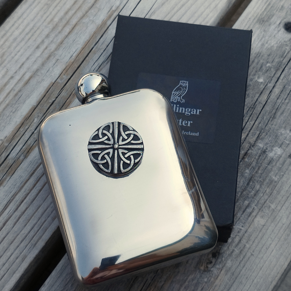 Drink Flask with Pewter Embellishment