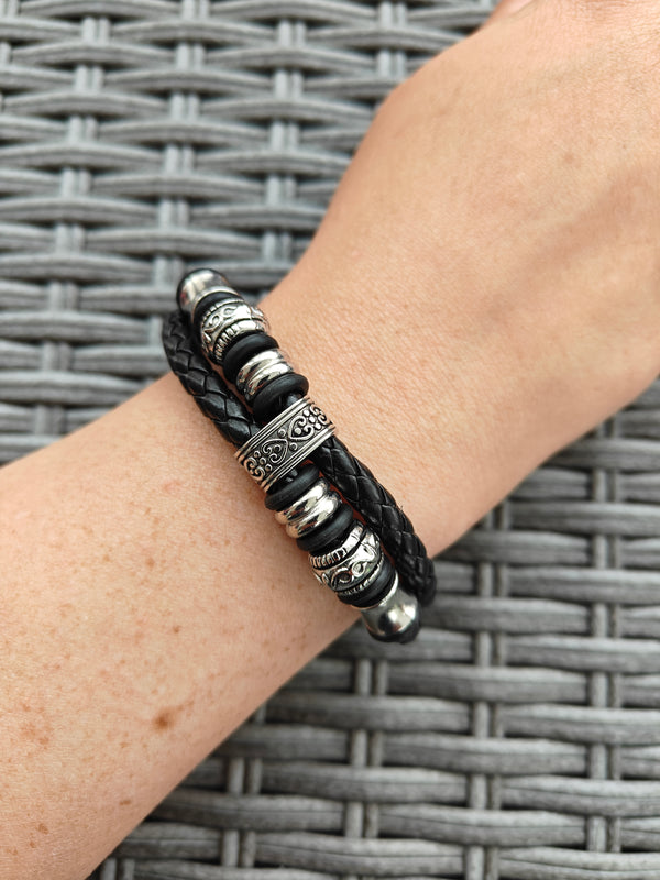 Bracelets for Men with Pewter accent – Handcrafted in Mullingar, Ireland