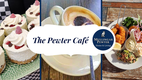 The Pewter Cafe at Mullingar Pewter with photos of food.
