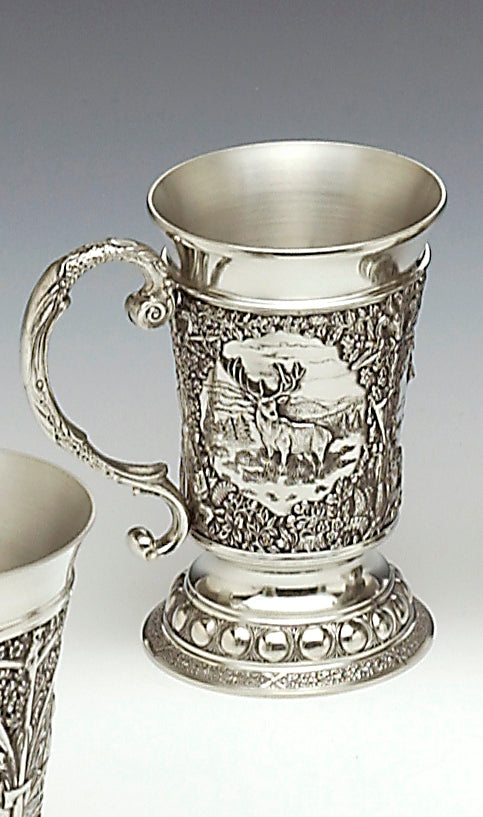Mullingar Pewter Irish Woodlands Themed Tankards