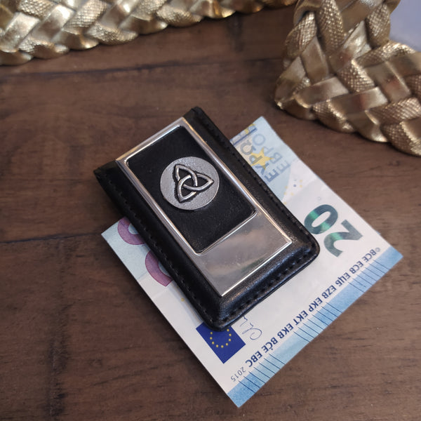 Magnetic Leather & Pewter Money Clip Collection. P313