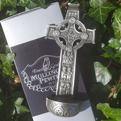 Mullingar Pewter Cross of the Scriptures Clonmacnoise Holy water Font