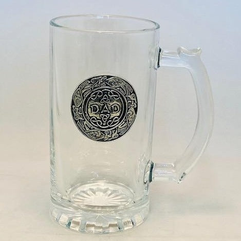 Glass Beer Tankard 15oz - Pewter Irish Celtic Designs | Mullingar Pewter