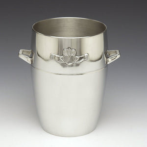 JUST THE JOB FOR KEEPING WHITE WINE AT THE PERFECT COOL TEMPERATURE. MADE OF PEWTER AND POLISHED TO A FINE SILVER SHEEN.  Just over 8" tall perfect for any bottle of bubbly.