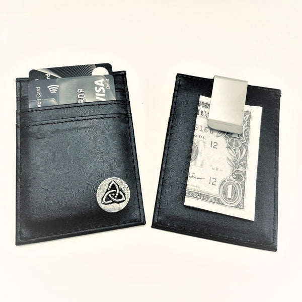 MONEY CLIP AND CREDITCARD HOLDER TRINITY DESIGN. Leather style with money clip. Perfect for that short trip to the shops.