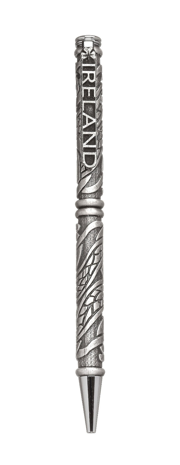 CELTIC BIRD DESIGN PEWTER PEN. The Celtic design is the same as the many Irish manuscript designs seen in Ireland and the many high crosses dotted around the country. Made in Ireland 